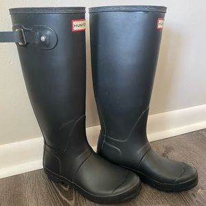 Matte Black Hunter Rain Boots